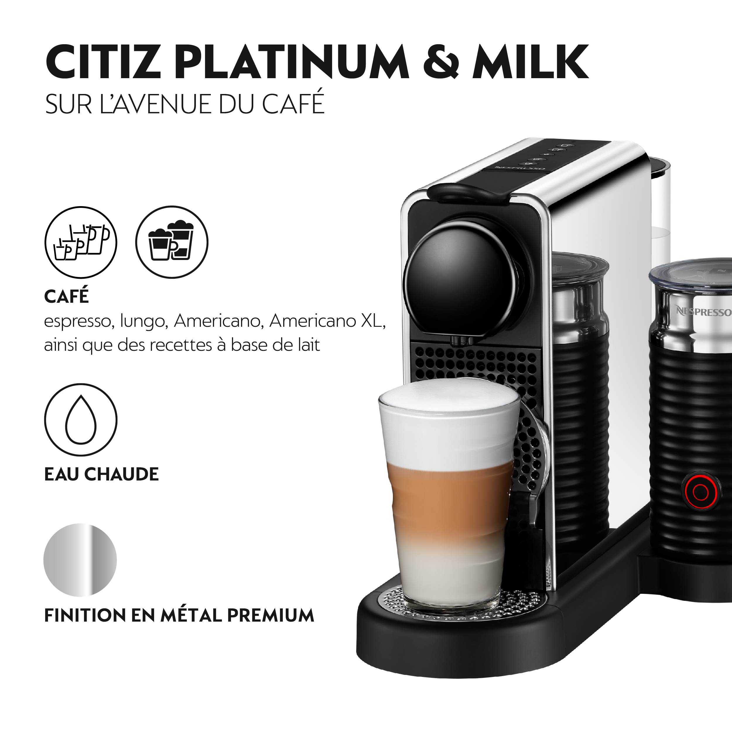 Nespresso CitiZ Platinum&Milk XN630DCH